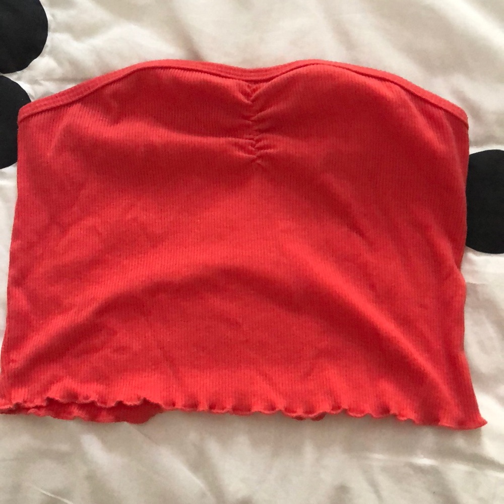 strapless crop top